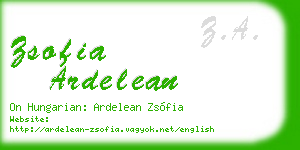 zsofia ardelean business card